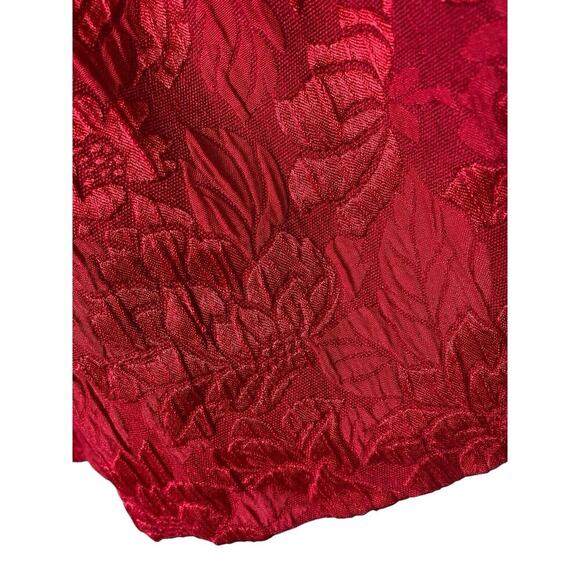 Laura Ashley London Dress Girls Size 6 Red Formal Petticoat Floral Tea Party - Picture 8 of 12